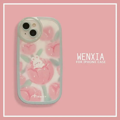 Rabbit Flower Phone Case - iPhone 13 Pro Max / 13 Pro / 13 /