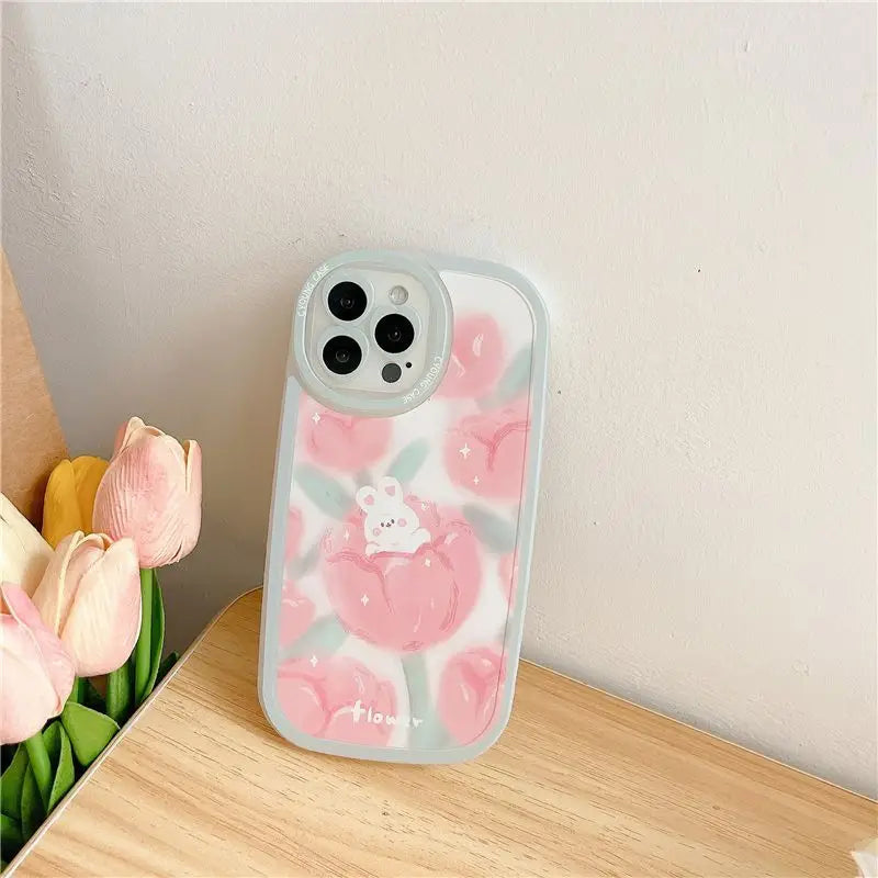 Rabbit Flower Phone Case - iPhone 13 Pro Max / 13 Pro / 13 /