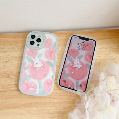 Rabbit Flower Phone Case - iPhone 13 Pro Max / 13 Pro / 13 /