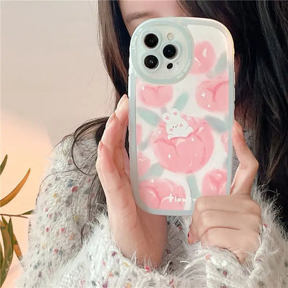 Rabbit Flower Phone Case - iPhone 13 Pro Max / 13 Pro / 13 /