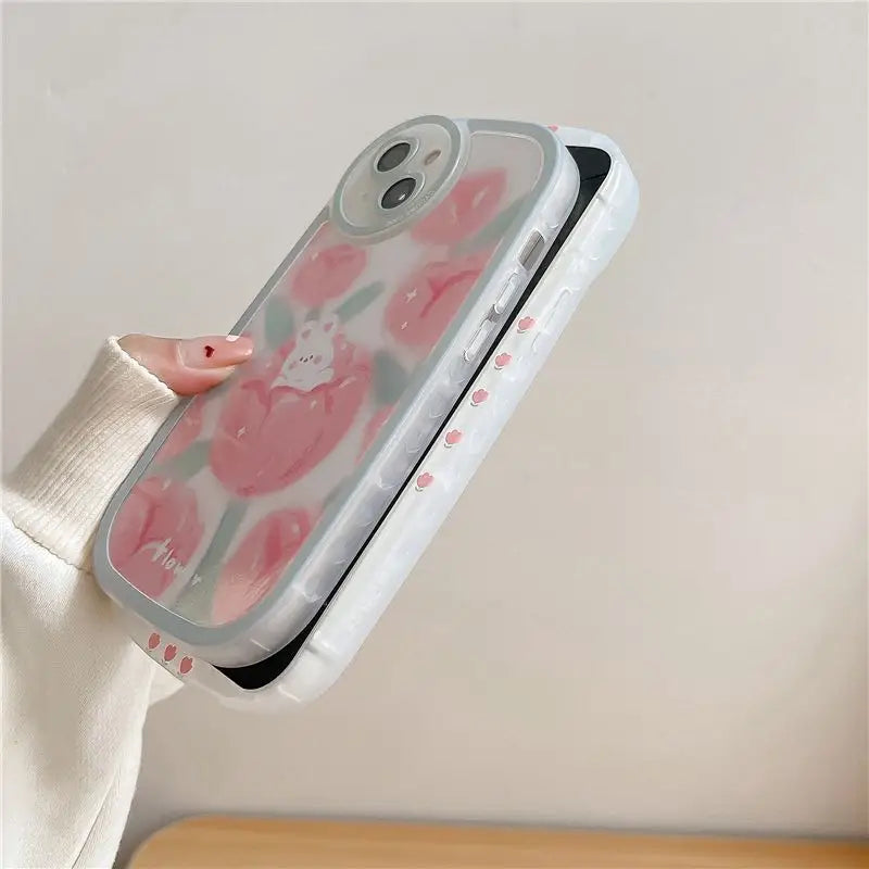 Rabbit Flower Phone Case - iPhone 13 Pro Max / 13 Pro / 13 /