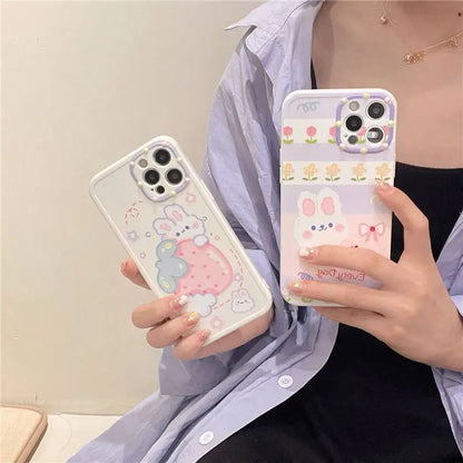 Rabbit Print Phone Case - iPhone 12 Pro Max / 12 Pro / 12 / 11 Pro Max / 11 Pro / 11 / Xs Max / Xr / Xs / X / 8 Plus / 7 Plus / 8 / 7 / Se 2-22