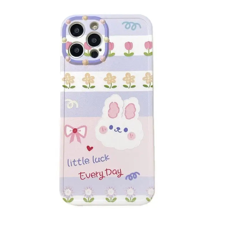 Rabbit Print Phone Case - iPhone 12 Pro Max / 12 Pro / 12 / 11 Pro Max / 11 Pro / 11 / Xs Max / Xr / Xs / X / 8 Plus / 7 Plus / 8 / 7 / Se 2-2