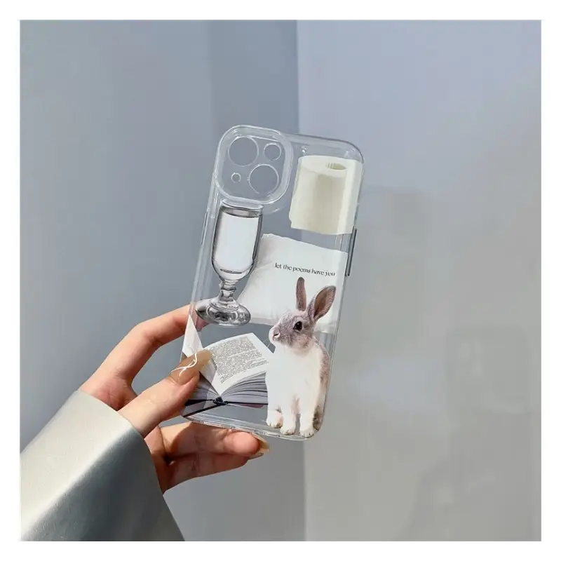 Rabbit Transparent Phone Case - iPhone 13 Pro Max / 13 Pro /