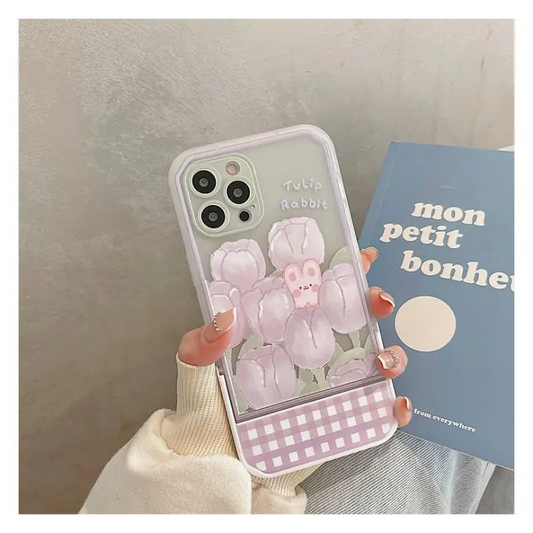 Rabbit Tulip Stand Phone Case - Iphone X / Xs / Xr / Xs Max 