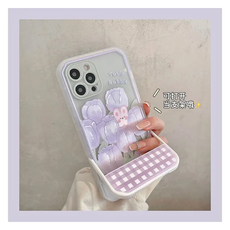 Rabbit Tulip Stand Phone Case - Iphone X / Xs / Xr / Xs Max 