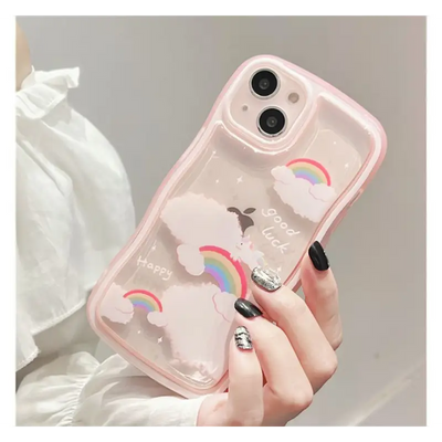 Rainbow Cloud Transparent Phone Case - Iphone 13 Pro Max / 