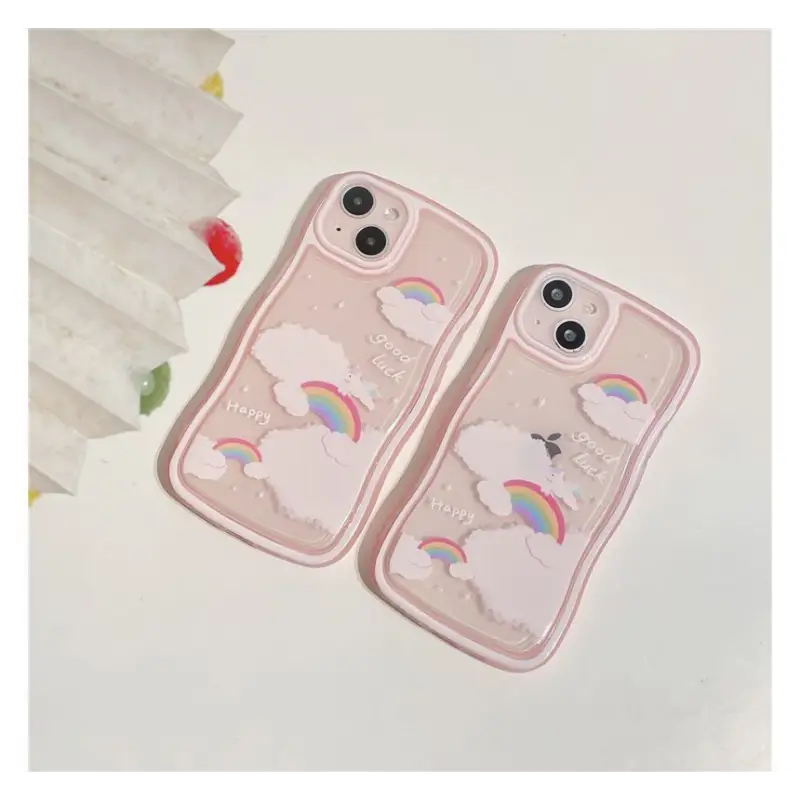 Rainbow Cloud Transparent Phone Case - Iphone 13 Pro Max / 