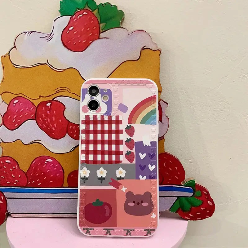 Rainbow Fruits Bear iPhone Case BP200 - iphone case