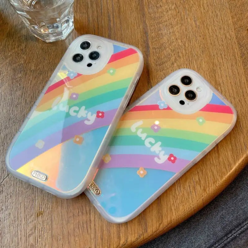 Rainbow Print Phone Case - iPhone 12 Pro Max / 12 Pro / 12 / 11 Pro Max / 11 Pro / 11 / XS Max / XS / XR / X / 8 Plus / 7 Plus-10