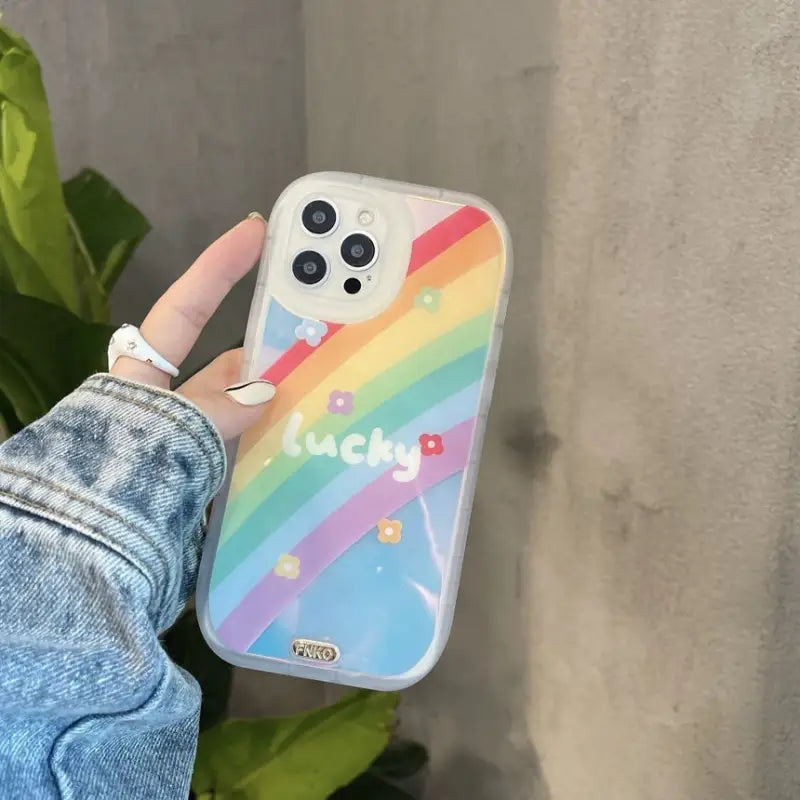 Rainbow Print Phone Case - iPhone 12 Pro Max / 12 Pro / 12 / 11 Pro Max / 11 Pro / 11 / XS Max / XS / XR / X / 8 Plus / 7 Plus-4