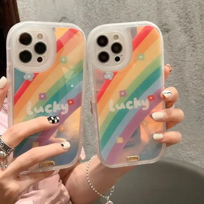 Rainbow Print Phone Case - iPhone 12 Pro Max / 12 Pro / 12 / 11 Pro Max / 11 Pro / 11 / XS Max / XS / XR / X / 8 Plus / 7 Plus-2