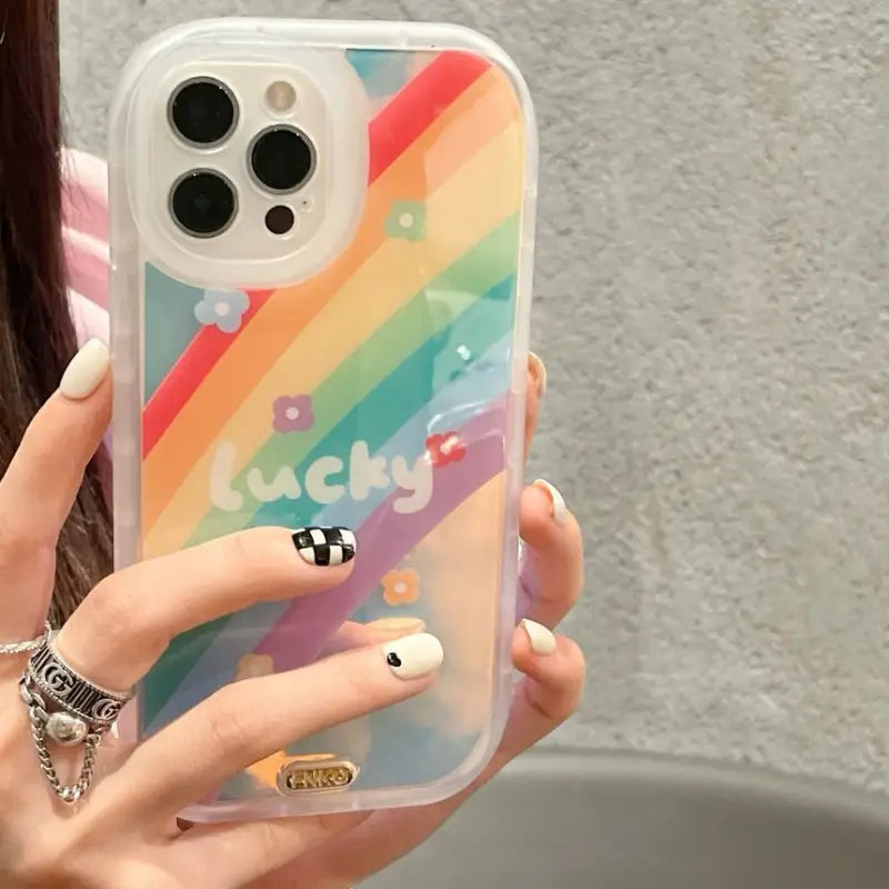 Rainbow Print Phone Case - iPhone 12 Pro Max / 12 Pro / 12 / 11 Pro Max / 11 Pro / 11 / XS Max / XS / XR / X / 8 Plus / 7 Plus-9