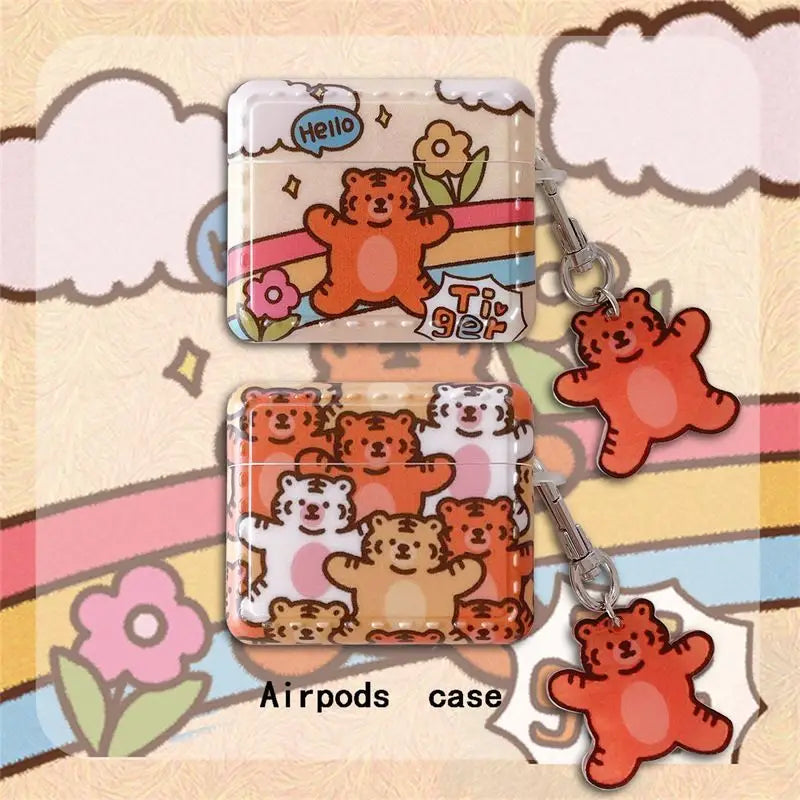 Rainbow Tiger Pattern AirPods Earphone Case Skin-4