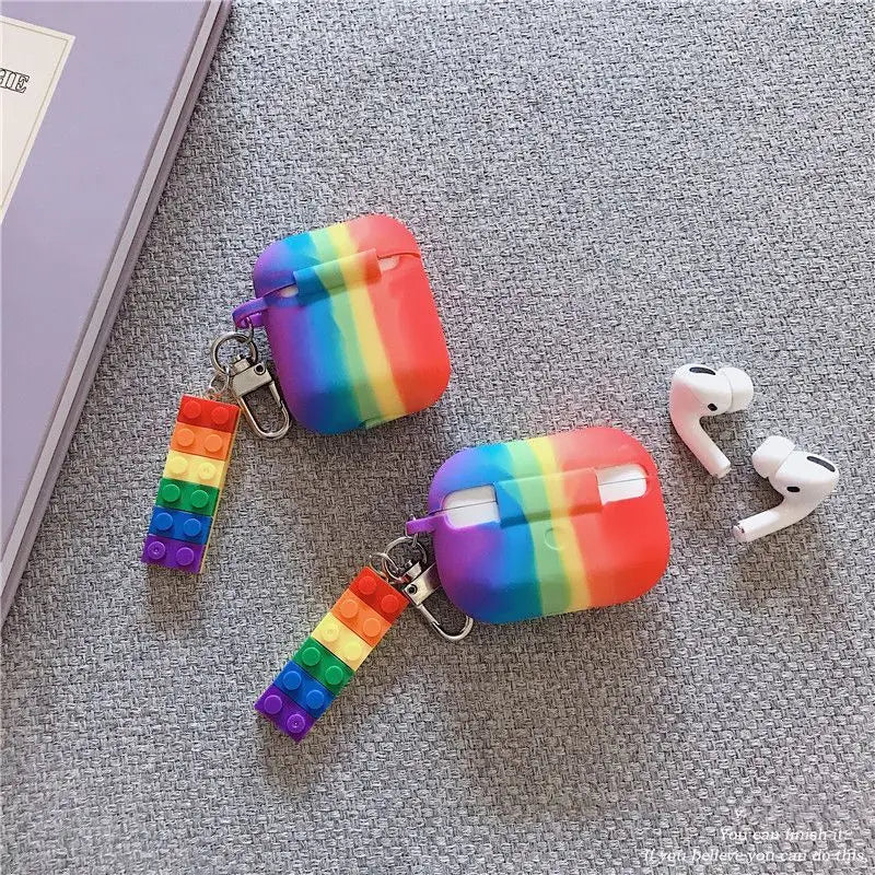 Rainbow Toy Block AirPods Earphone Case - Airpods1/2/pro 