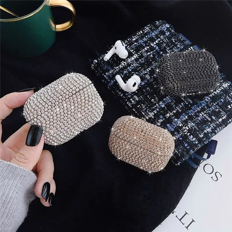 Rhinestone AirPods Earphone Case Skin - Mobile Cases & 