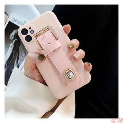 Rhinestone Hand Strap Phone Case - Huawei / Honor-16