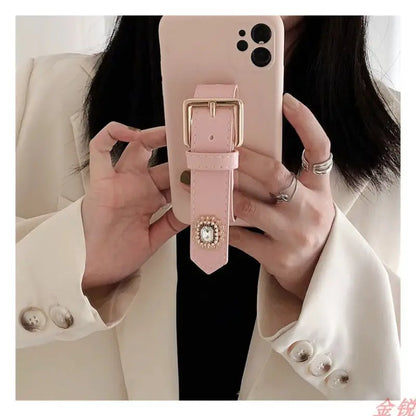 Rhinestone Hand Strap Phone Case - Huawei / Honor-14