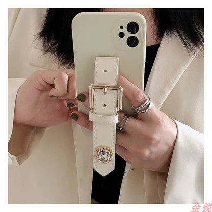 Rhinestone Hand Strap Phone Case - Huawei / Honor-9