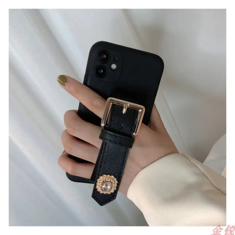 Rhinestone Hand Strap Phone Case - Huawei / Honor-17