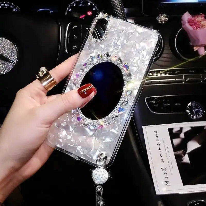 Rhinestone Mirrored Phone Case - iPhone 12 Pro Max / 12 Pro 