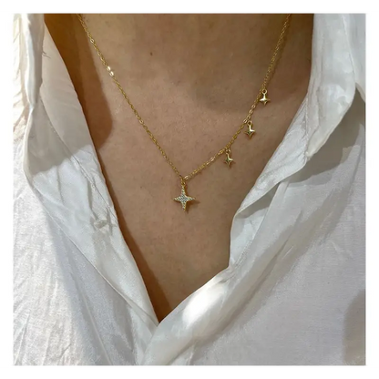 Rhinestone Star Necklace E859 - Neck Fashion Accessories