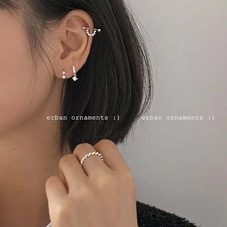 Rhinestone Stud Earring / Hoop Earring (Various Designs) 