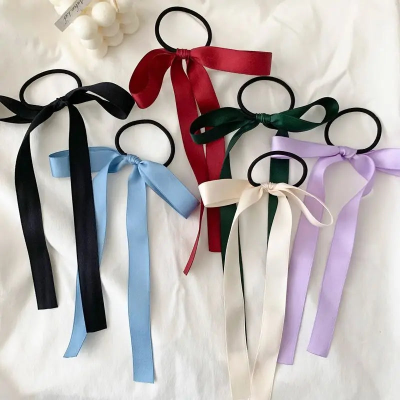 Ribbon Bow Hair Tie HA90 - Hair Fashion Accessories