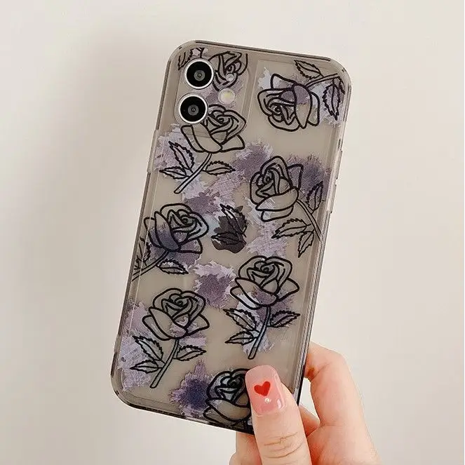 Rose Transparent Phone Case - iPhone 12 Pro Max / 12 Pro / 