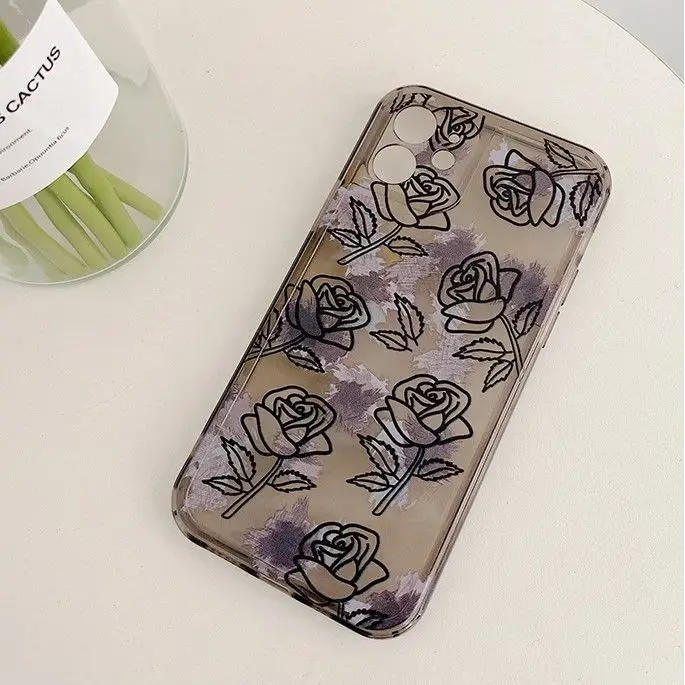 Rose Transparent Phone Case - iPhone 12 Pro Max / 12 Pro / 