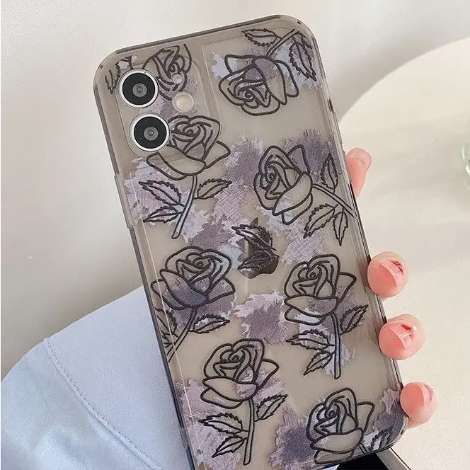 Rose Transparent Phone Case - iPhone 12 Pro Max / 12 Pro / 