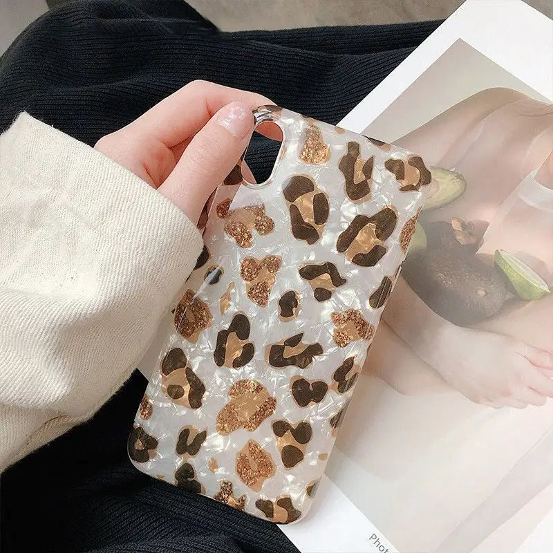 Scallop Texture Leopard Print Mobile Case - iPhone XS Max / 