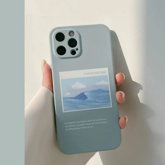 Scenery Phone Case - iPhone 13 Pro Max / 13 Pro / 13 / 13 mini / 12 Pro Max / 12 Pro / 12 / 12 mini / 11 Pro Max / 11 Pro / 11 / SE / XS Max / XS / XR / X / SE 2 / 8 / 8 Plus / 7 / 7 Plus-1