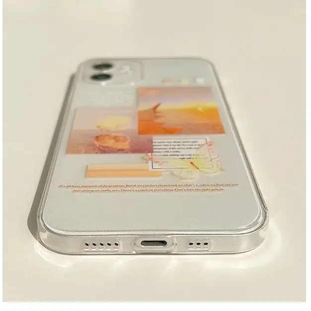 Scenery Print Transparent Phone Case - iPhone 12 Pro Max / 12 Pro / 12 / 12 mini / 11 Pro Max / 11 Pro / 11 / SE / XS Max / XS / XR / X / SE 2 / 8 / 8 Plus / 7 / 7 Plus-8