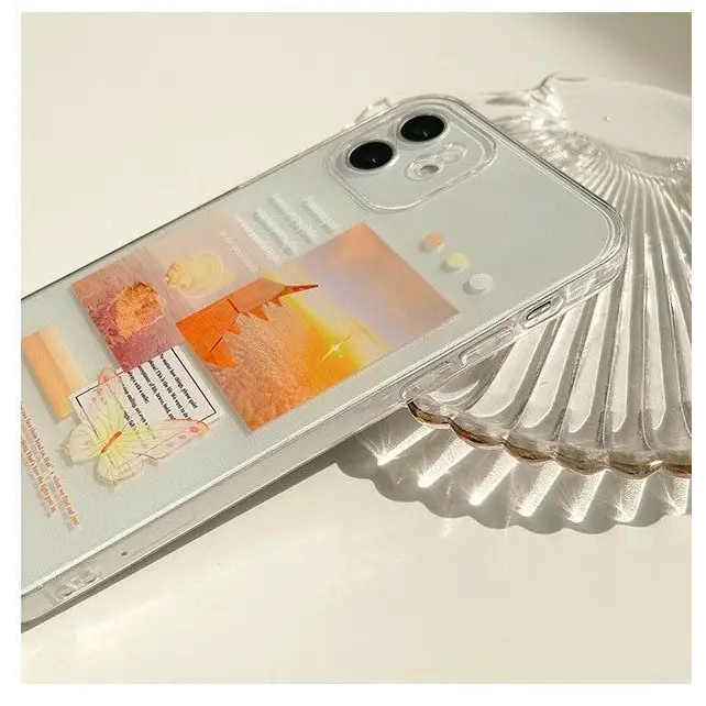 Scenery Print Transparent Phone Case - iPhone 12 Pro Max / 12 Pro / 12 / 12 mini / 11 Pro Max / 11 Pro / 11 / SE / XS Max / XS / XR / X / SE 2 / 8 / 8 Plus / 7 / 7 Plus-7