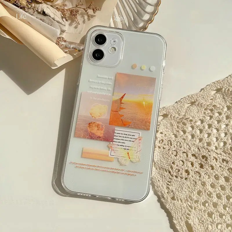 Scenery Print Transparent Phone Case - iPhone 12 Pro Max / 12 Pro / 12 / 12 mini / 11 Pro Max / 11 Pro / 11 / SE / XS Max / XS / XR / X / SE 2 / 8 / 8 Plus / 7 / 7 Plus-10