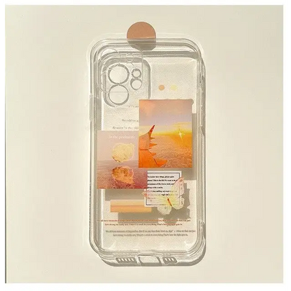 Scenery Print Transparent Phone Case - iPhone 12 Pro Max / 12 Pro / 12 / 12 mini / 11 Pro Max / 11 Pro / 11 / SE / XS Max / XS / XR / X / SE 2 / 8 / 8 Plus / 7 / 7 Plus-6