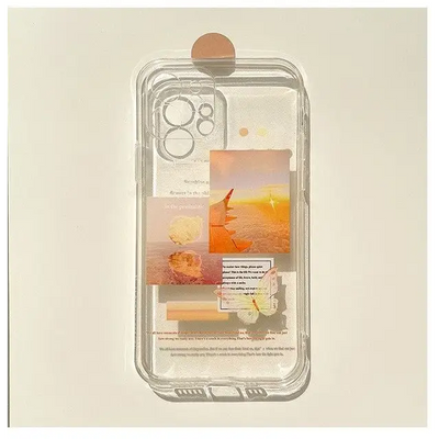 Scenery Print Transparent Phone Case - iPhone 12 Pro Max / 12 Pro / 12 / 12 mini / 11 Pro Max / 11 Pro / 11 / SE / XS Max / XS / XR / X / SE 2 / 8 / 8 Plus / 7 / 7 Plus-6