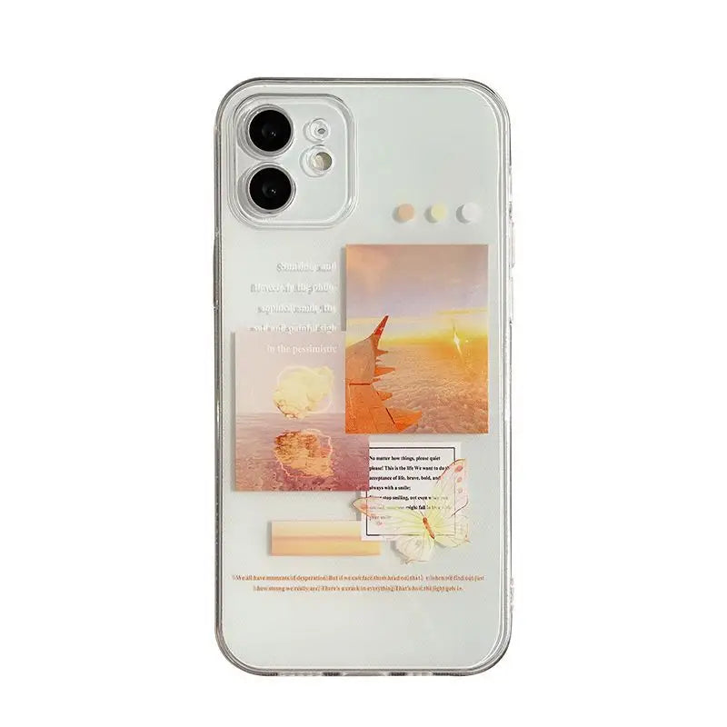 Scenery Print Transparent Phone Case - iPhone 12 Pro Max / 12 Pro / 12 / 12 mini / 11 Pro Max / 11 Pro / 11 / SE / XS Max / XS / XR / X / SE 2 / 8 / 8 Plus / 7 / 7 Plus-4