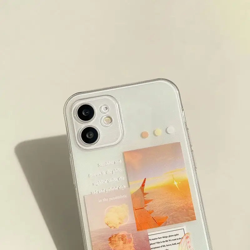 Scenery Print Transparent Phone Case - iPhone 12 Pro Max / 12 Pro / 12 / 12 mini / 11 Pro Max / 11 Pro / 11 / SE / XS Max / XS / XR / X / SE 2 / 8 / 8 Plus / 7 / 7 Plus-13