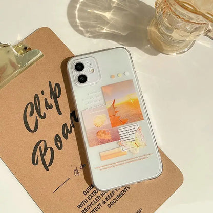 Scenery Print Transparent Phone Case - iPhone 12 Pro Max / 12 Pro / 12 / 12 mini / 11 Pro Max / 11 Pro / 11 / SE / XS Max / XS / XR / X / SE 2 / 8 / 8 Plus / 7 / 7 Plus-14