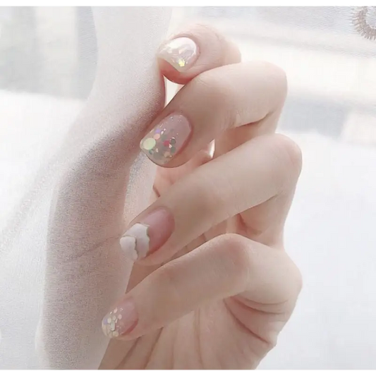 Sequin Art False Nail FN28 - R066 / One Size - Hand Fashion 