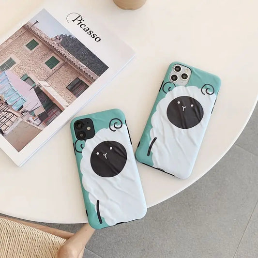 Sheep Printed Case - iPhone 11 Pro Max / 11 Pro / 11 / XS Max / XS / XR / X / 8 / 8 Plus / 7 / 7 Plus-1