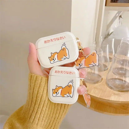 Shiba Print AirPods Earphone Case Skin B251 - Mobile Cases &