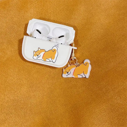 Shiba Print AirPods Earphone Case Skin B251 - Mobile Cases &