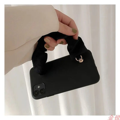 Shirred Fabric Hand Strap Phone Case - iPhone 13 Pro Max / 13 Pro / 13 / 13 mini / 12 Pro Max / 12 Pro / 12 / 12 mini / 11 Pro Max / 11 Pro / 11 / SE / XS Max / XS / XR / X / SE 2 / 8 / 8 Plus / 7 / 7 Plus  / 6 / 6 Plus-14