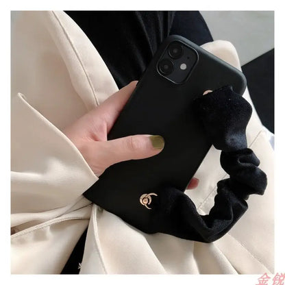 Shirred Fabric Hand Strap Phone Case - iPhone 13 Pro Max / 13 Pro / 13 / 13 mini / 12 Pro Max / 12 Pro / 12 / 12 mini / 11 Pro Max / 11 Pro / 11 / SE / XS Max / XS / XR / X / SE 2 / 8 / 8 Plus / 7 / 7 Plus  / 6 / 6 Plus-15