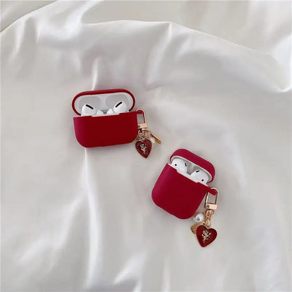 Silicone AirPods Earphone Case Skin With Charm W209 - Mobile