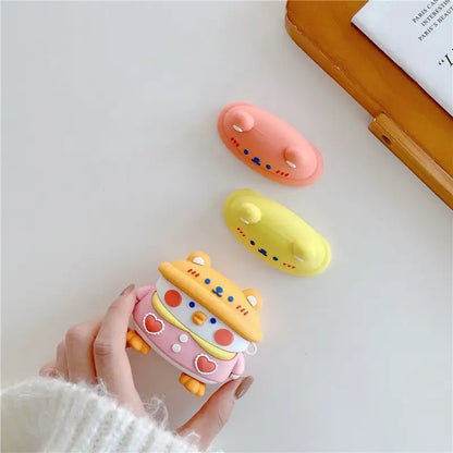 Silicone Duck AirPods Earphone Case Skin B255 - Mobile Cases