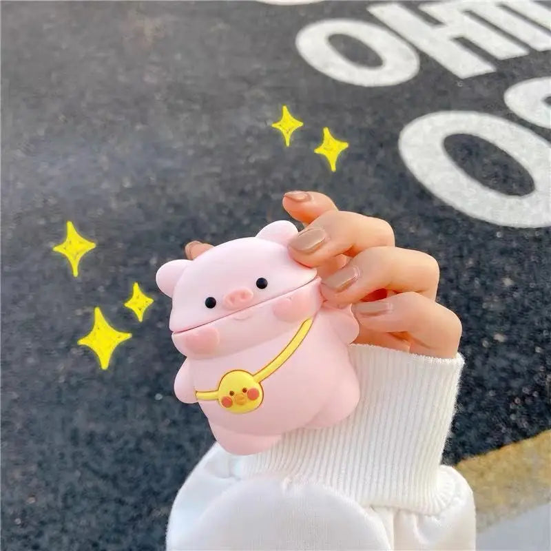 Silicone Pig Airpods Earphone Case Skin Fz167 - Mobile Cases